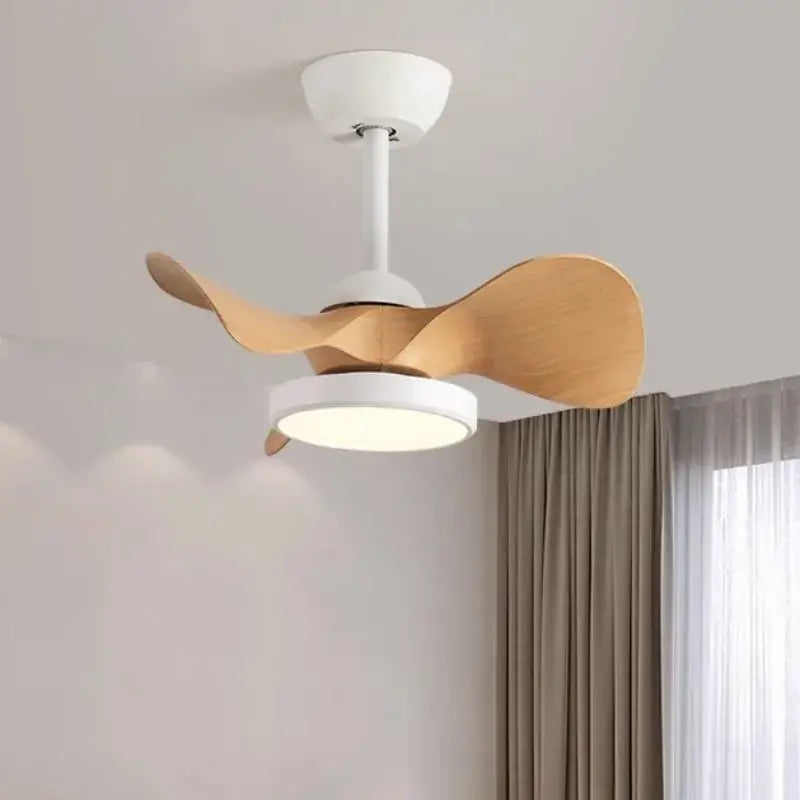 White Wood Blade Fan