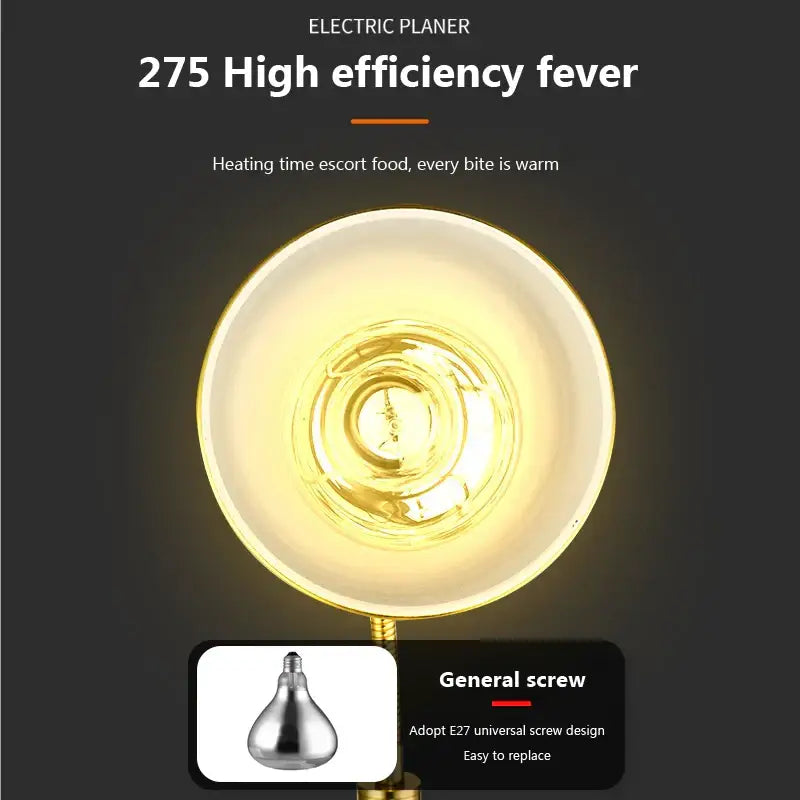 Gold Gooseneck Heat Lamp