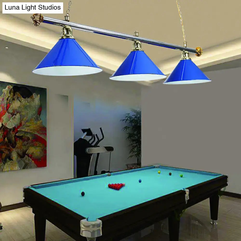Blue Metallic Billiard Pendant