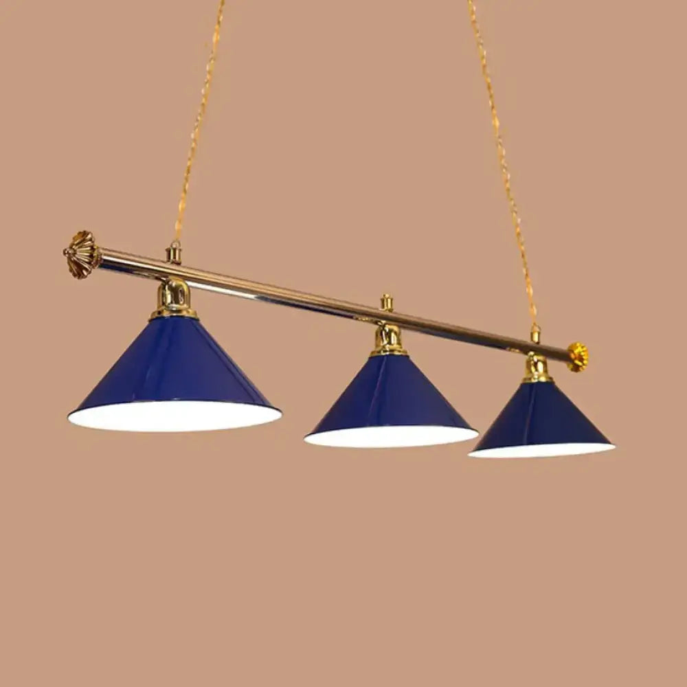 Blue Metallic Billiard Pendant