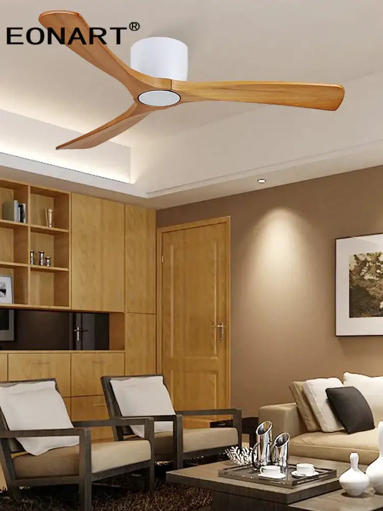 White Wooden Ceiling Fan