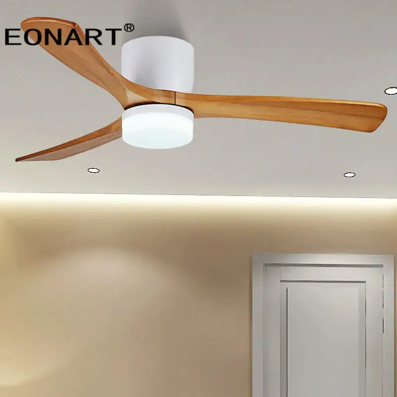 White Wooden Ceiling Fan