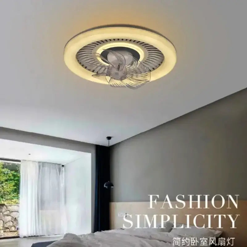 White Rotating LED Fan