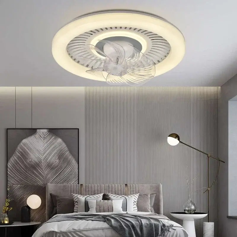 White Rotating LED Fan