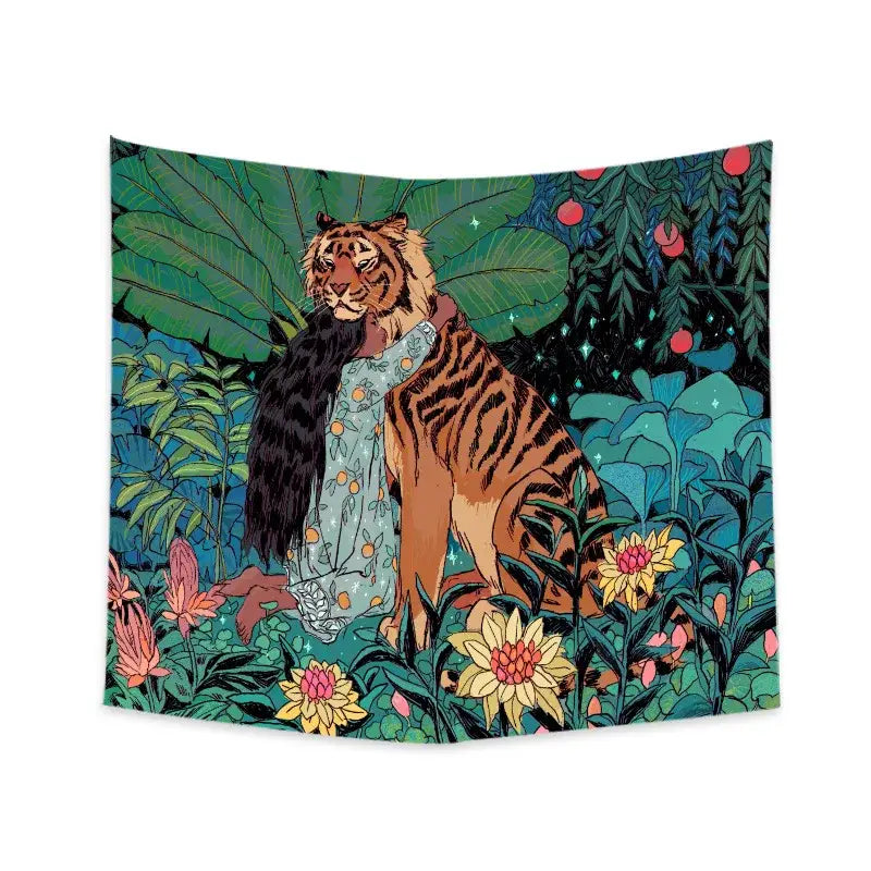 Tiger Print Linen Blanket