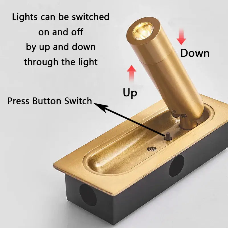 Brass LED Headboard Light