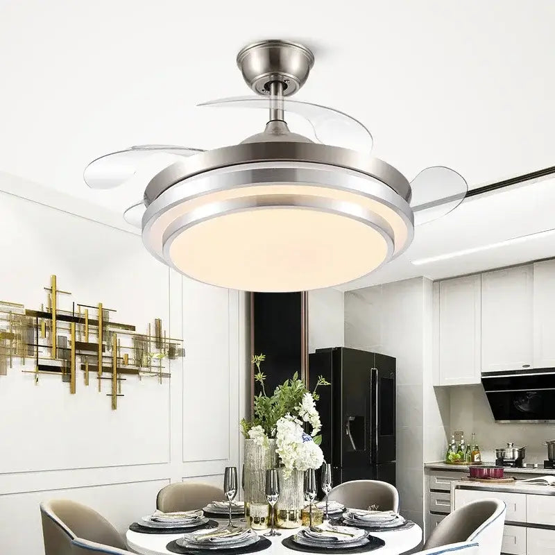 Black Retractable LED Fan