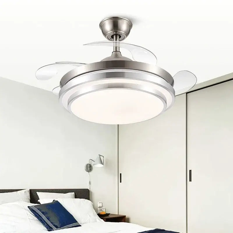 Black Retractable LED Fan