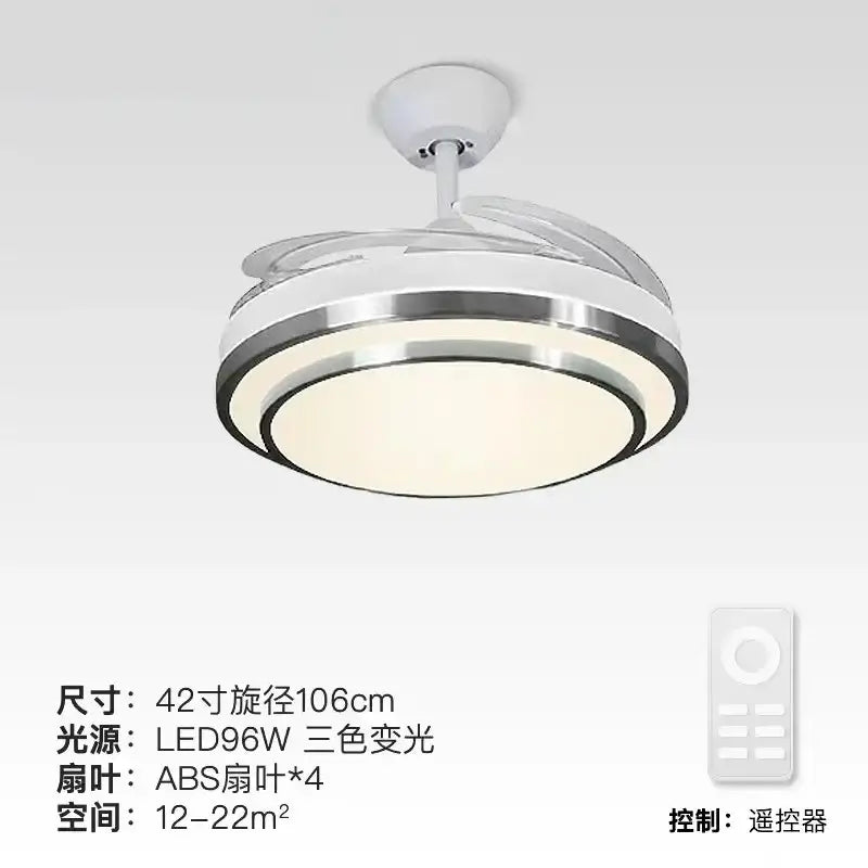 Black Retractable LED Fan