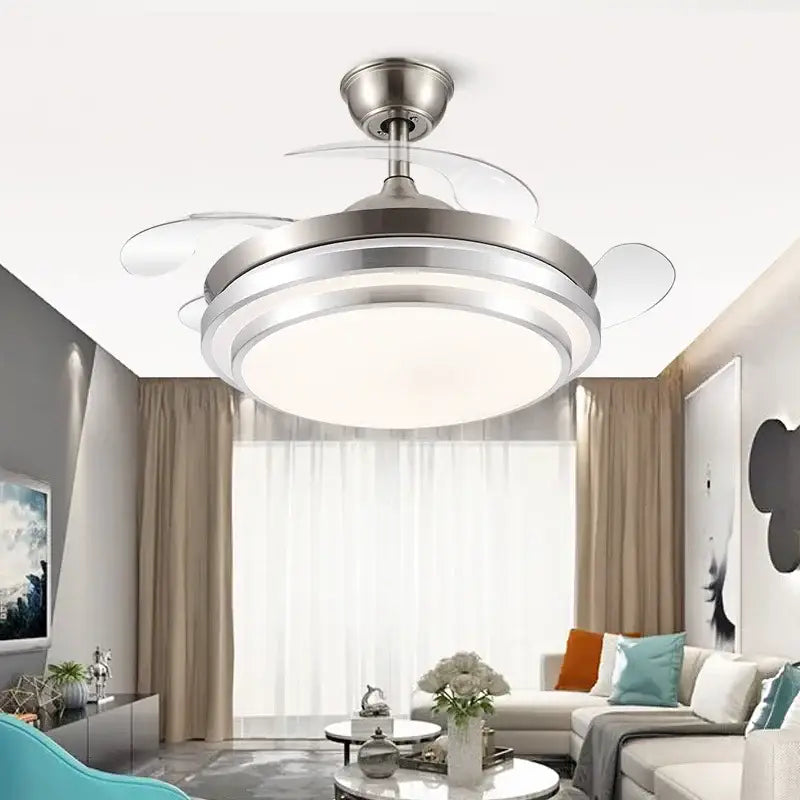 Black Retractable LED Fan