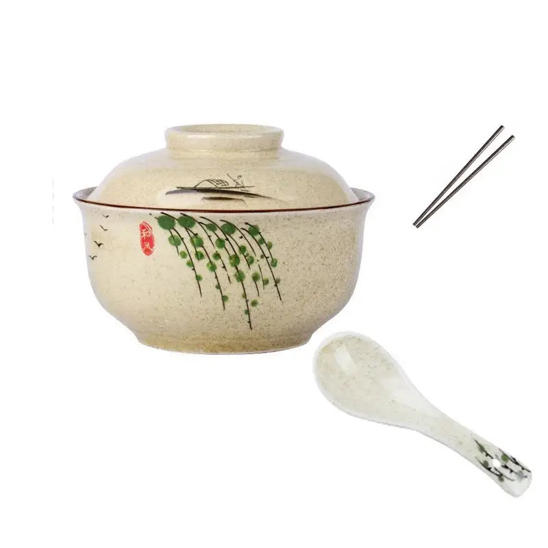 Cream Ceramic Ramen Bowls