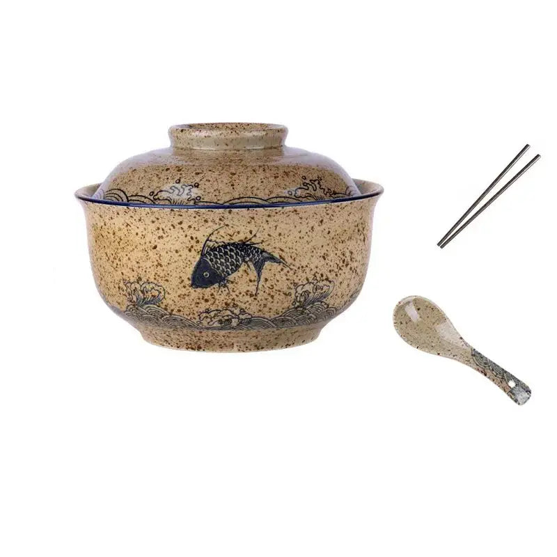 Cream Ceramic Ramen Bowls
