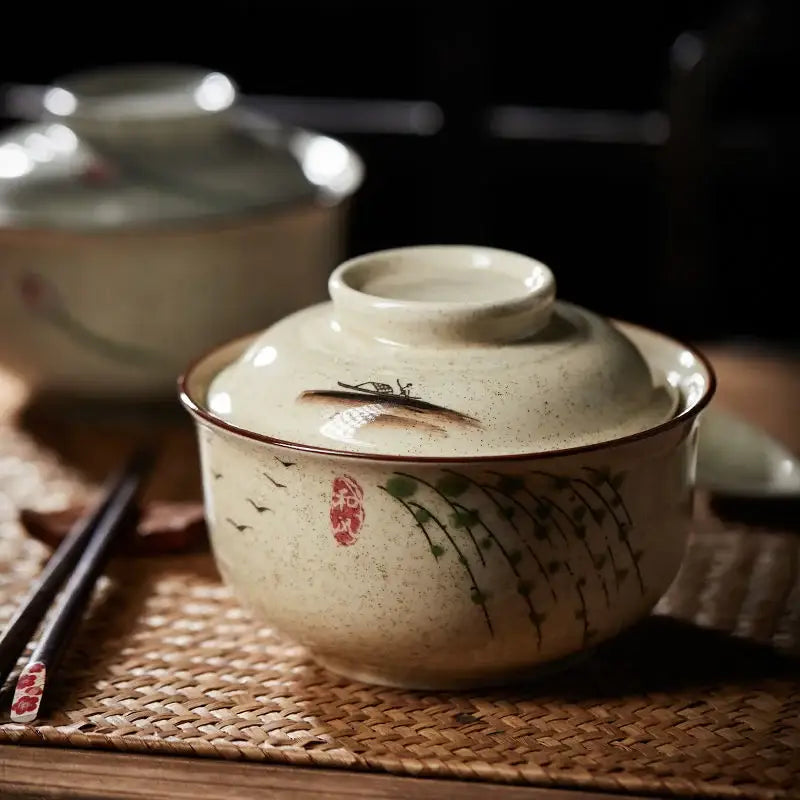 Cream Ceramic Ramen Bowls
