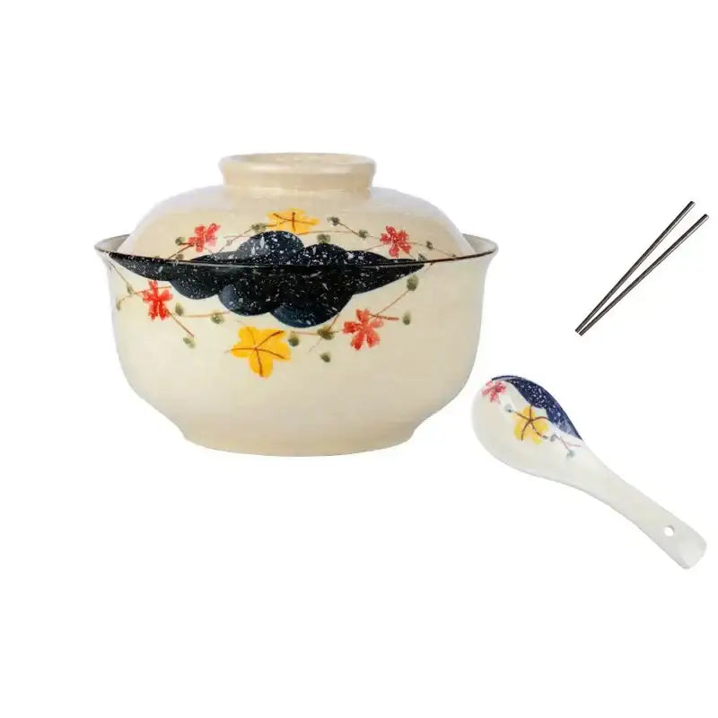 Cream Ceramic Ramen Bowls