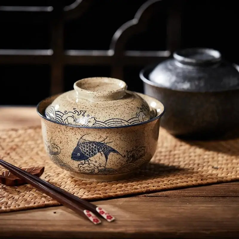 Cream Ceramic Ramen Bowls