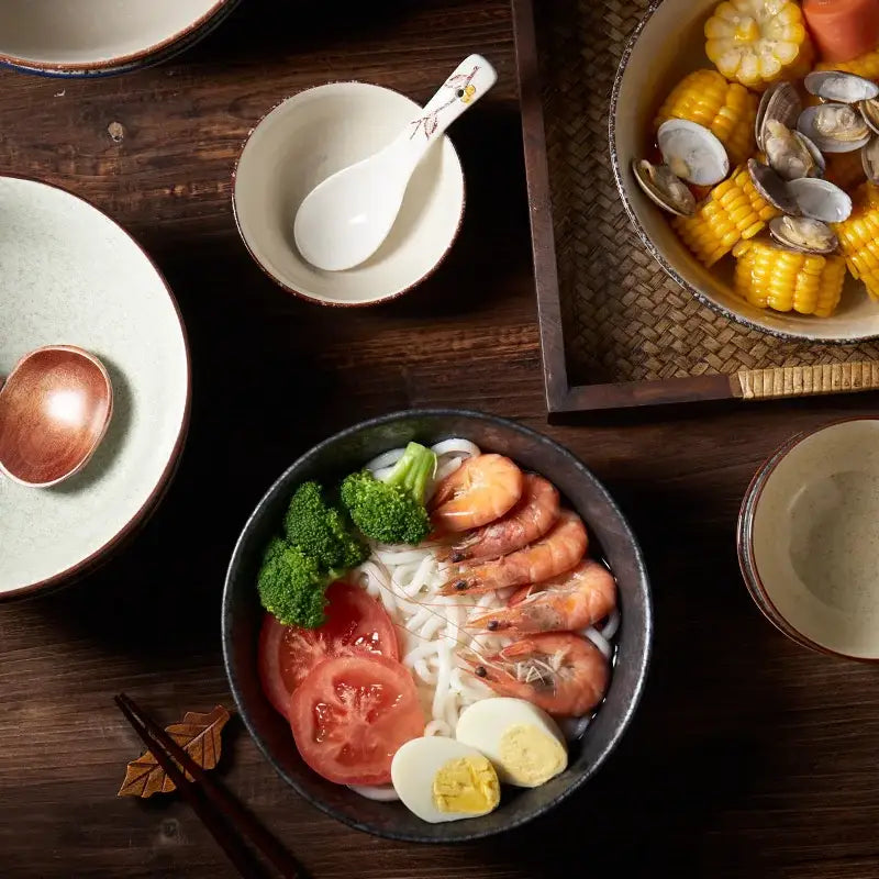 Nature Motif Ramen Bowl