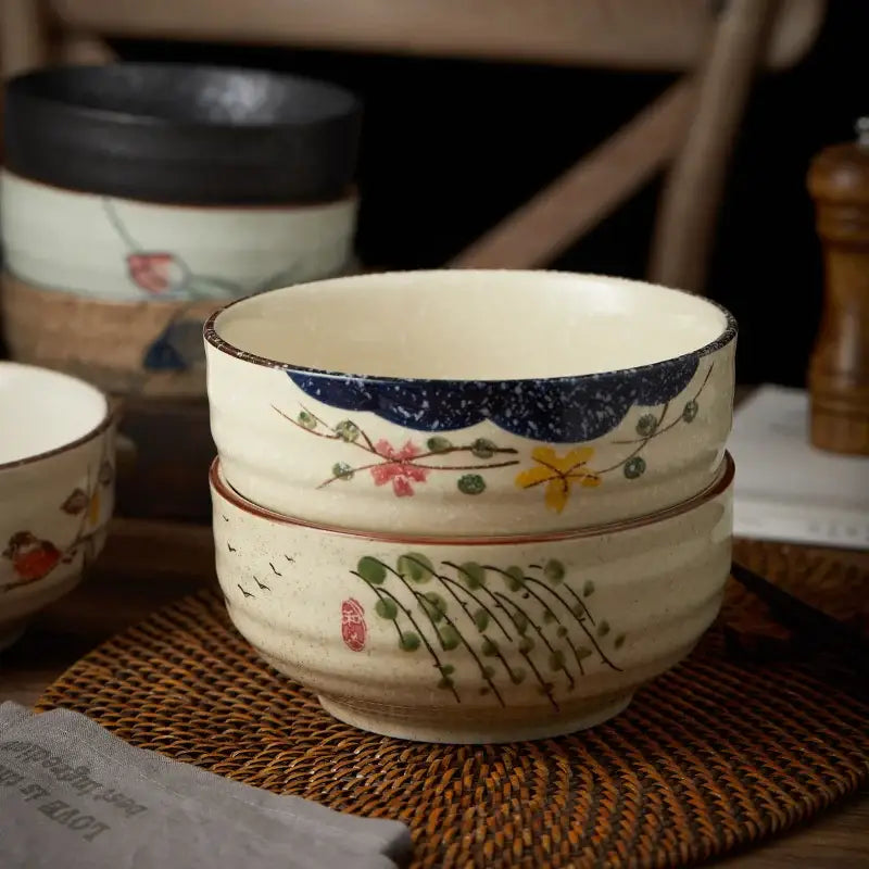 Nature Motif Ramen Bowl