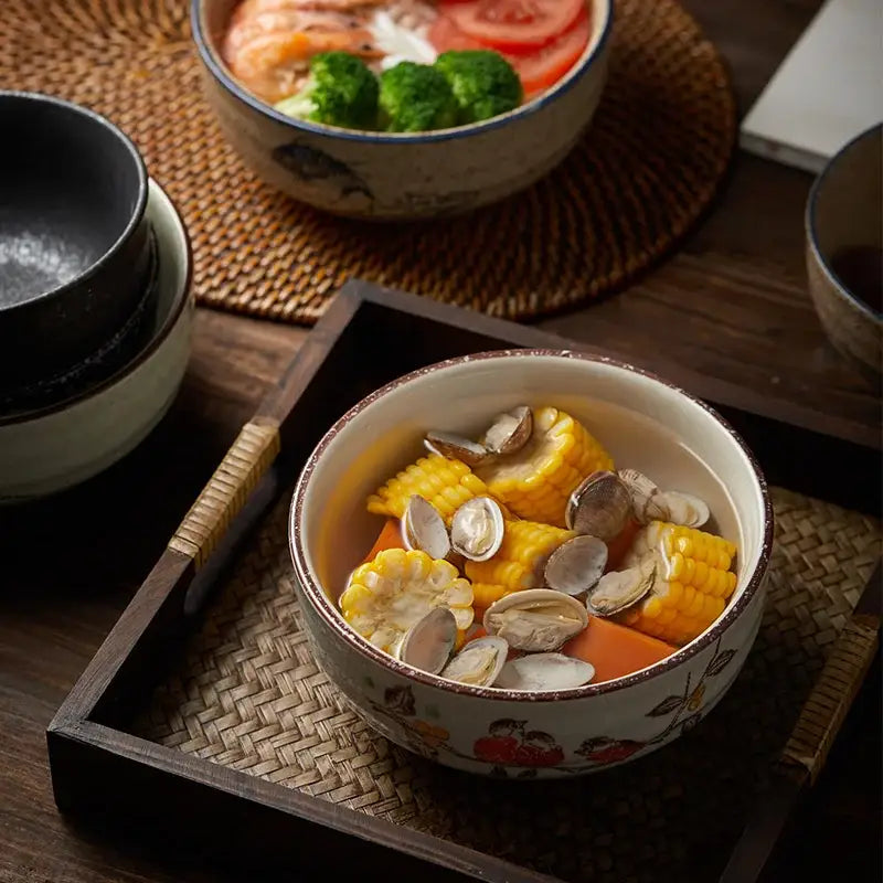 Nature Motif Ramen Bowl