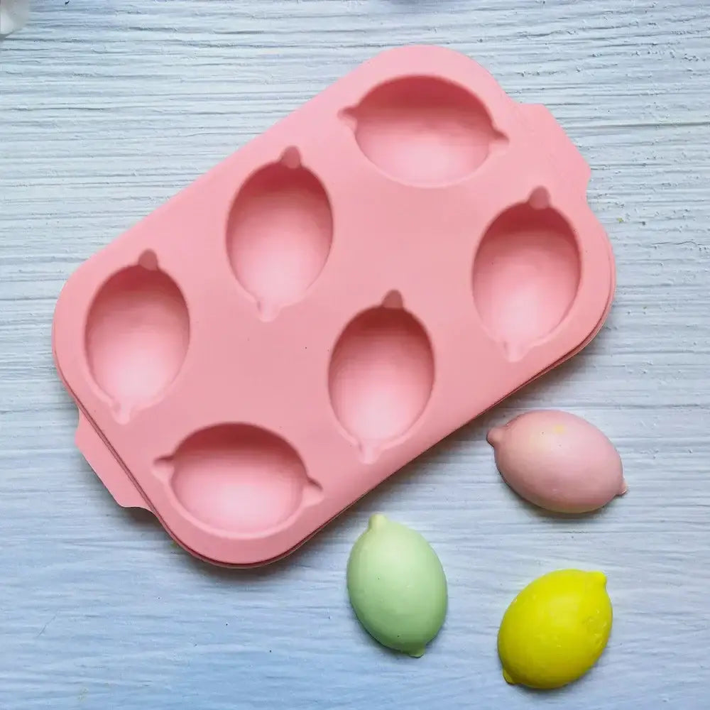 Pink Silicone Lemon Mold