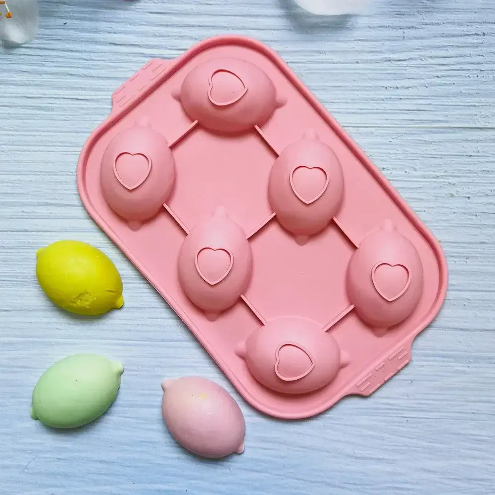 Pink Silicone Lemon Mold