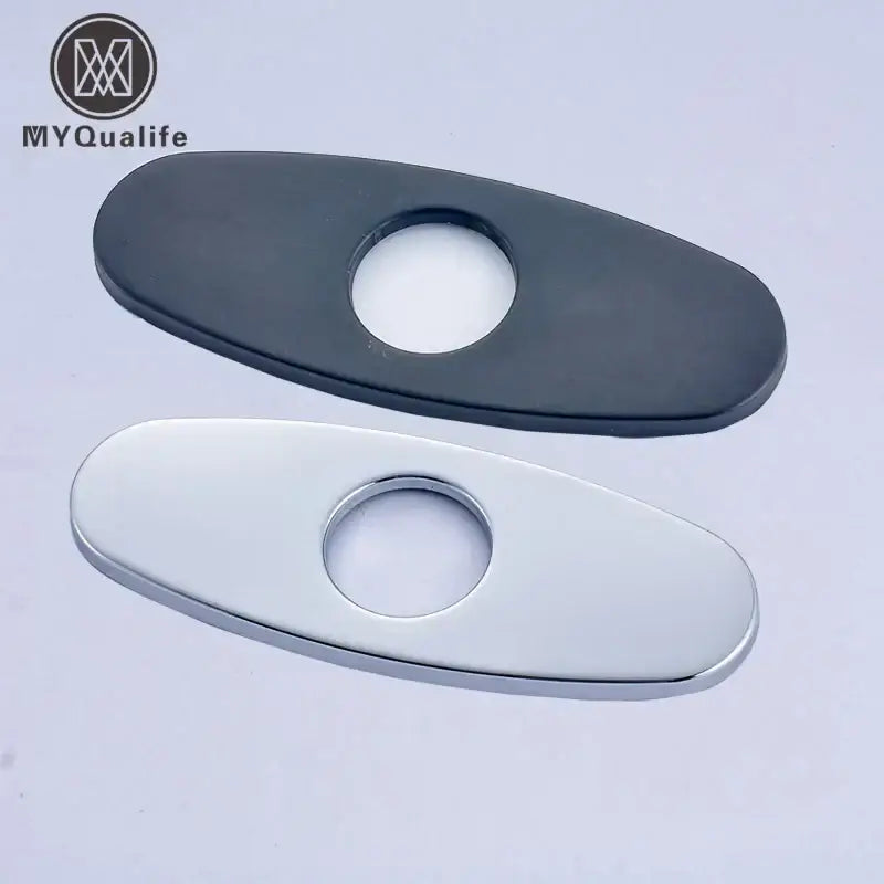Chrome Oval Faucet Cover