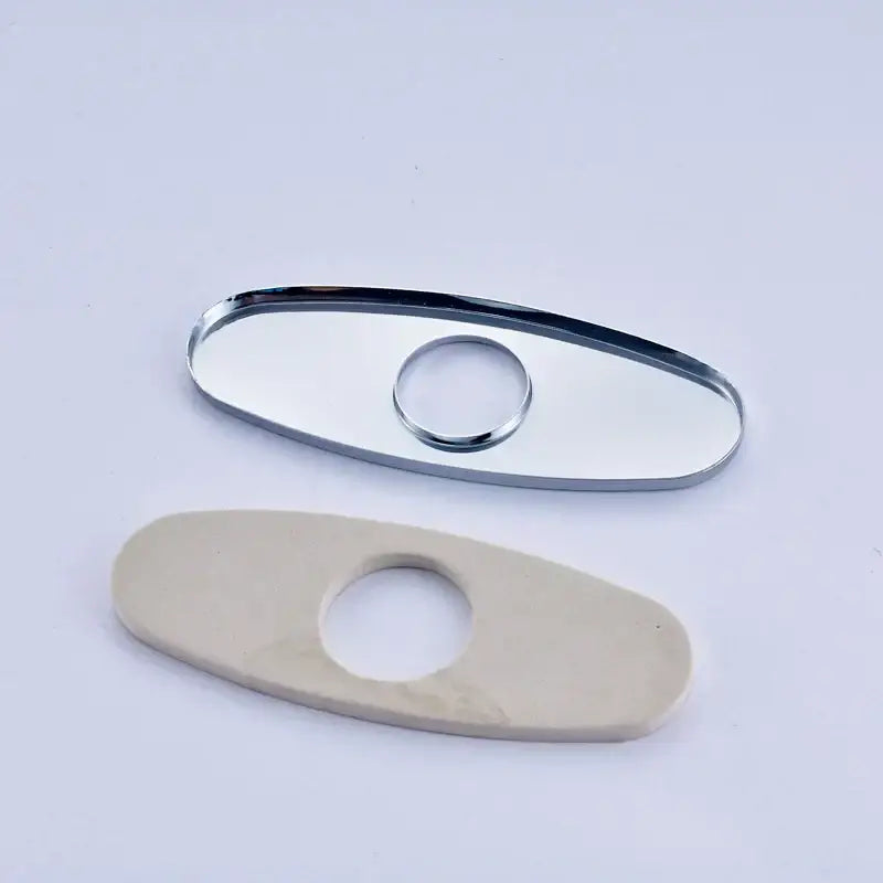 Chrome Oval Faucet Cover