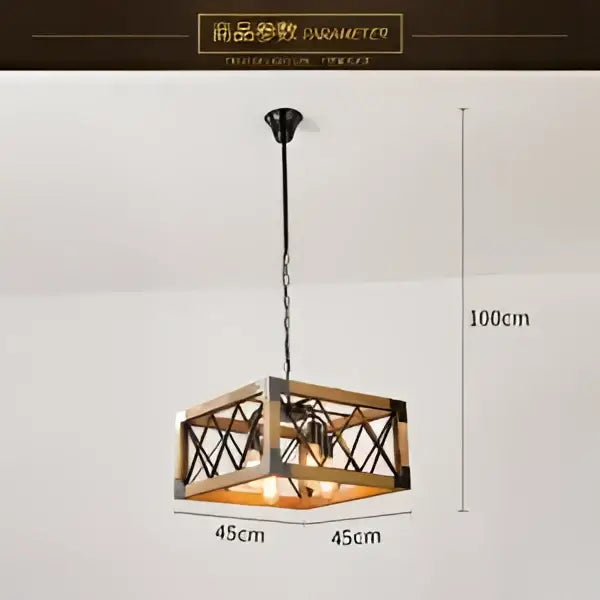 Wood Metal Pendant Lamp