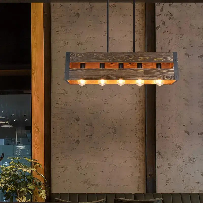 Wood Metal Pendant Lamp