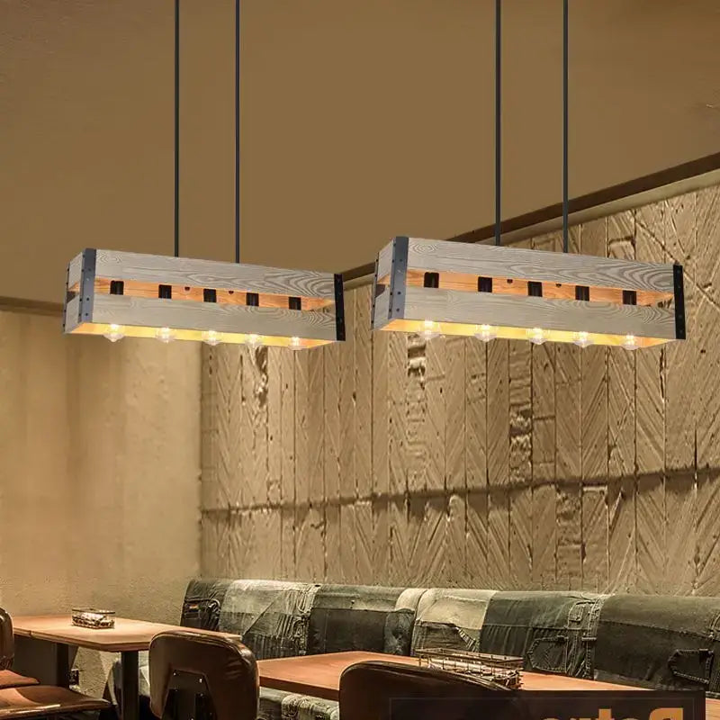 Wood Metal Pendant Lamp