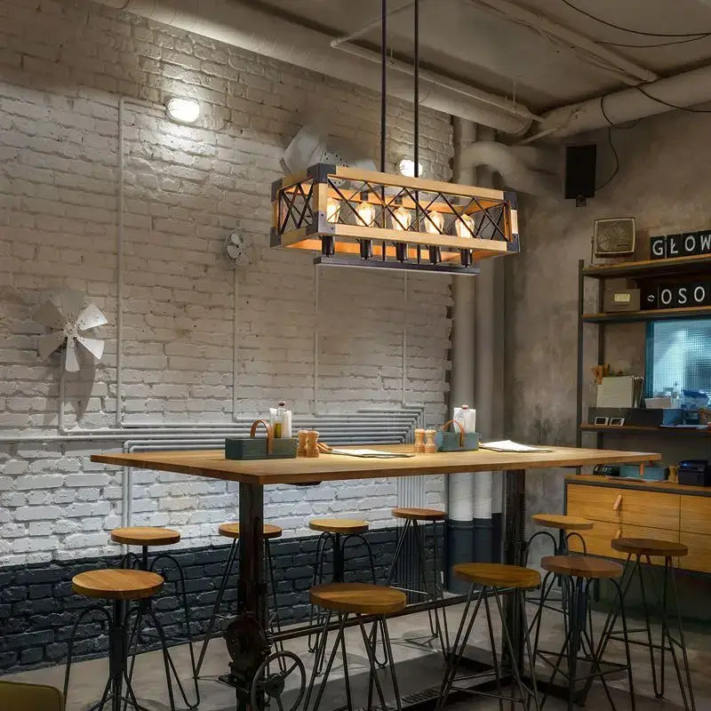 Wood Metal Pendant Lamp