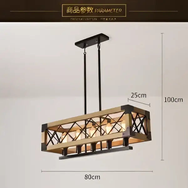 Wood Metal Pendant Lamp