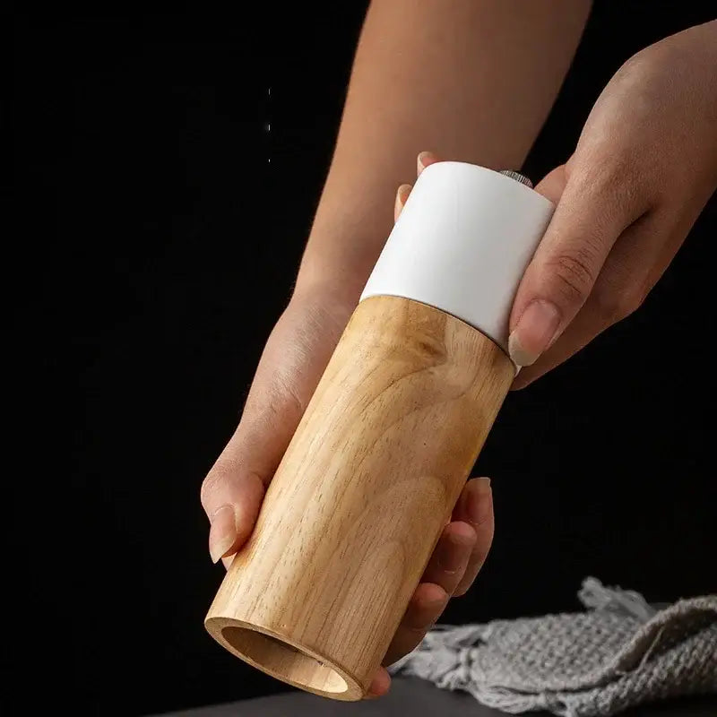 Black White Wooden Grinder