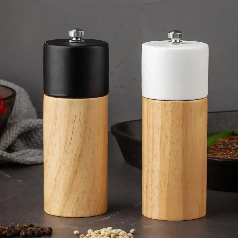 Black White Wooden Grinder