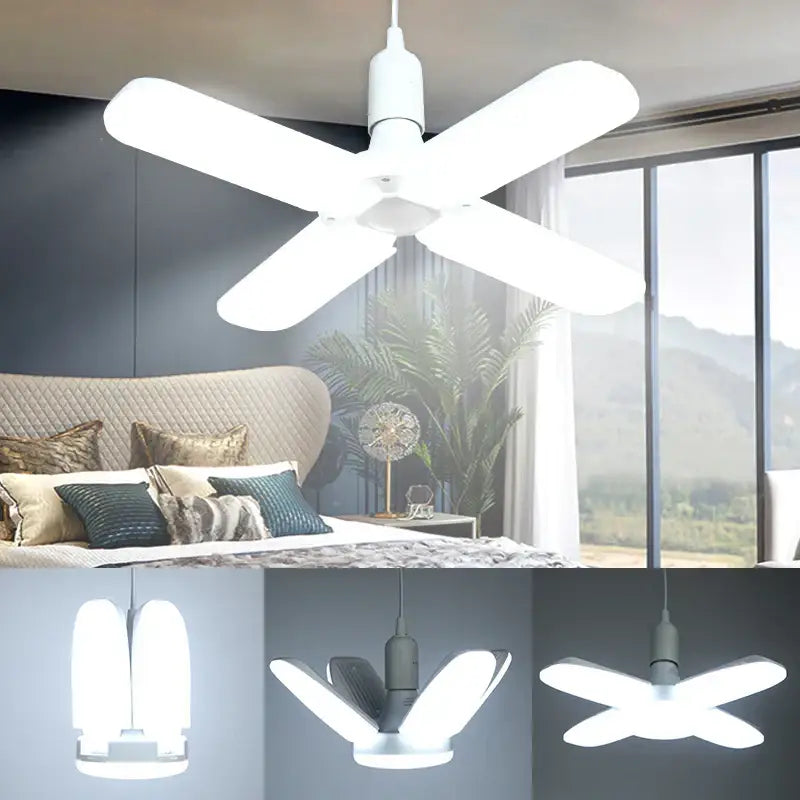 White Foldable LED Ceiling Fan 45W