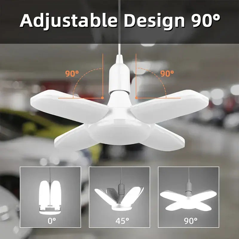 White Foldable LED Ceiling Fan 45W
