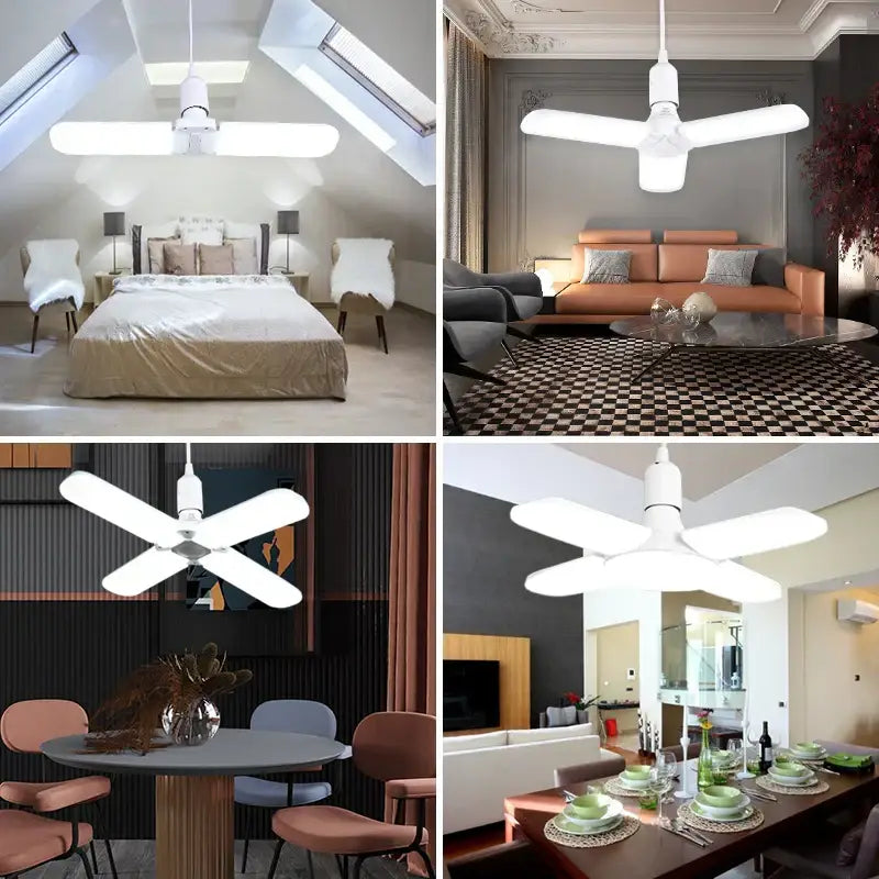 White Foldable LED Ceiling Fan 45W