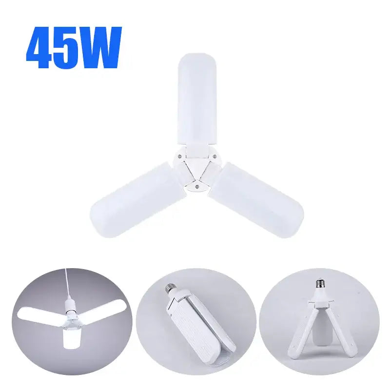 White Foldable LED Ceiling Fan 45W