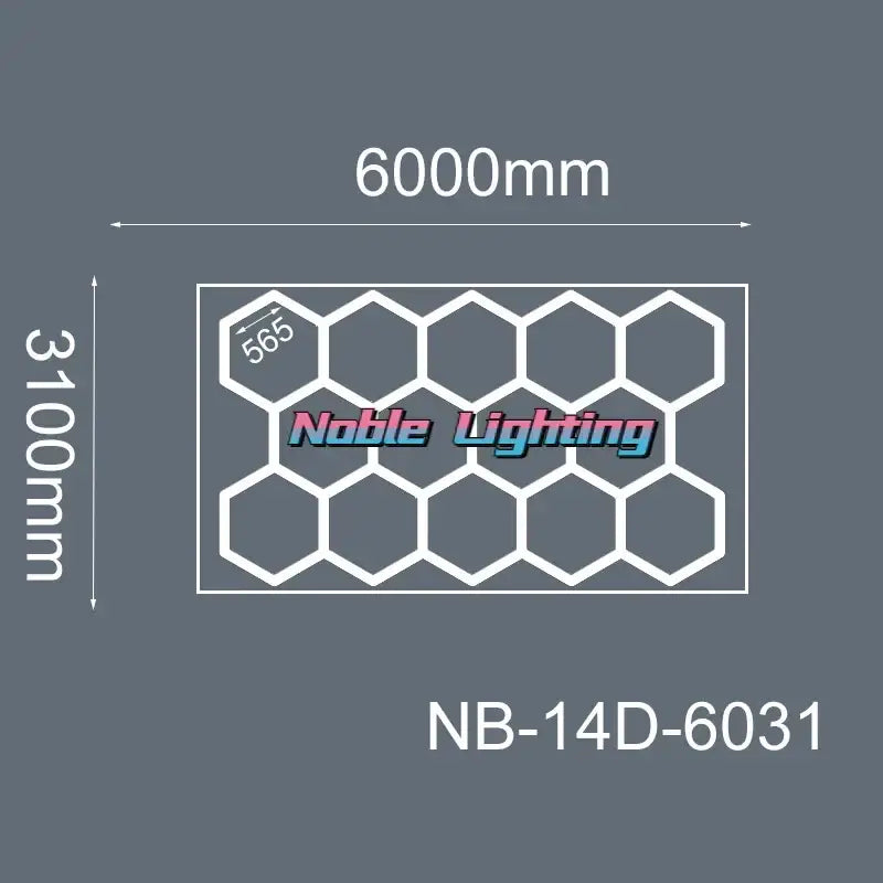 LED Hexagrid Ceiling Panel