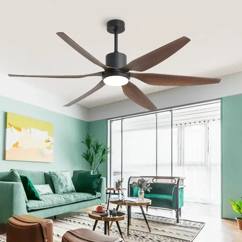 Black Brown Ceiling Fan 66-Inch Remote
