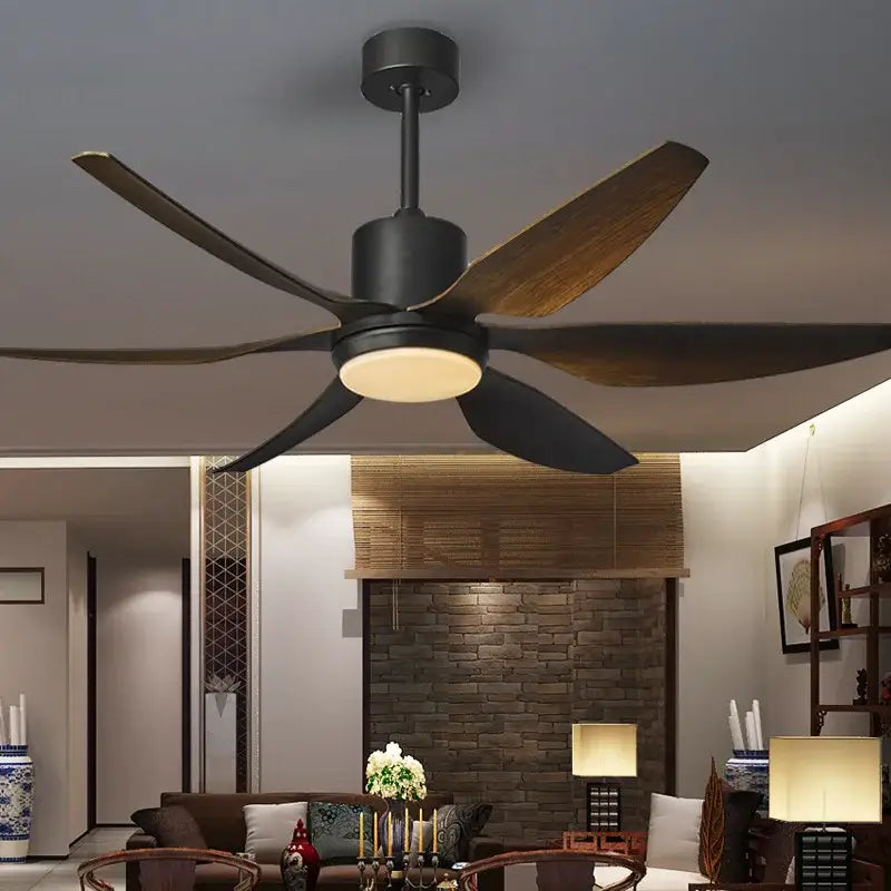 Black Brown Ceiling Fan 66-Inch Remote