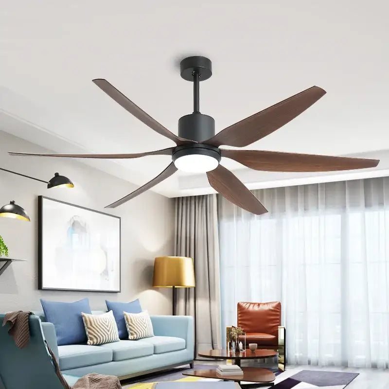 Black Brown Ceiling Fan 66-Inch Remote