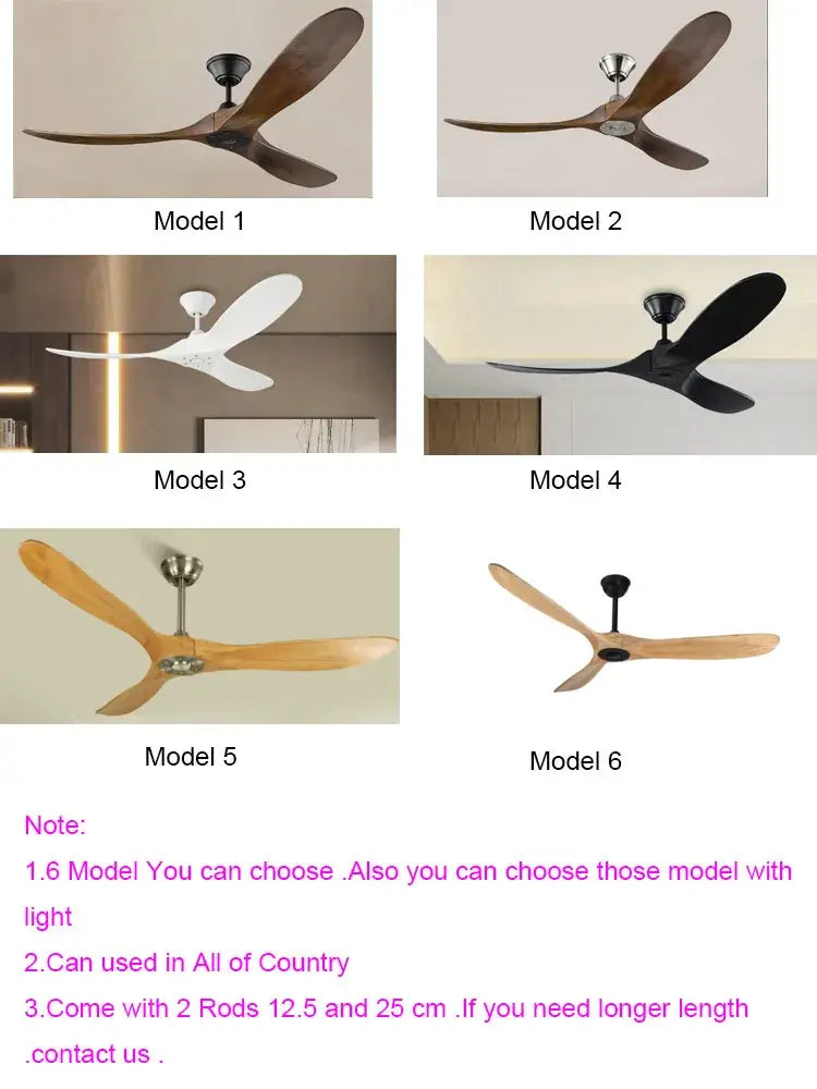 Dark Wood Remote Ceiling Fan