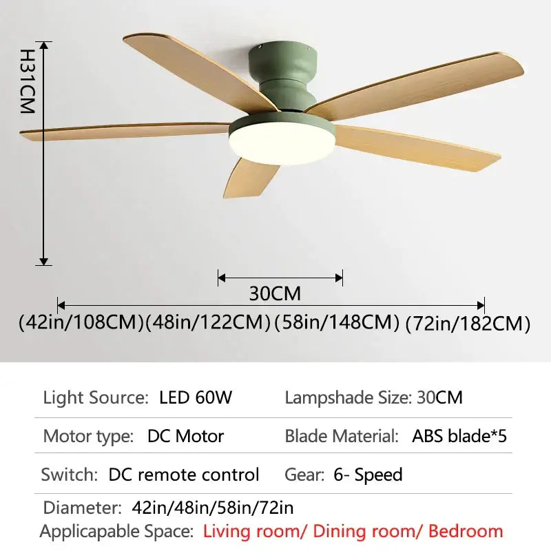 Black Walnut Floor Fan Light