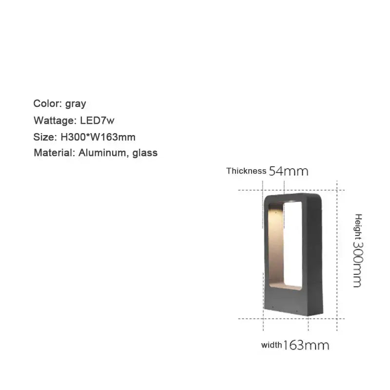 Black Aluminum Garden Bollard
