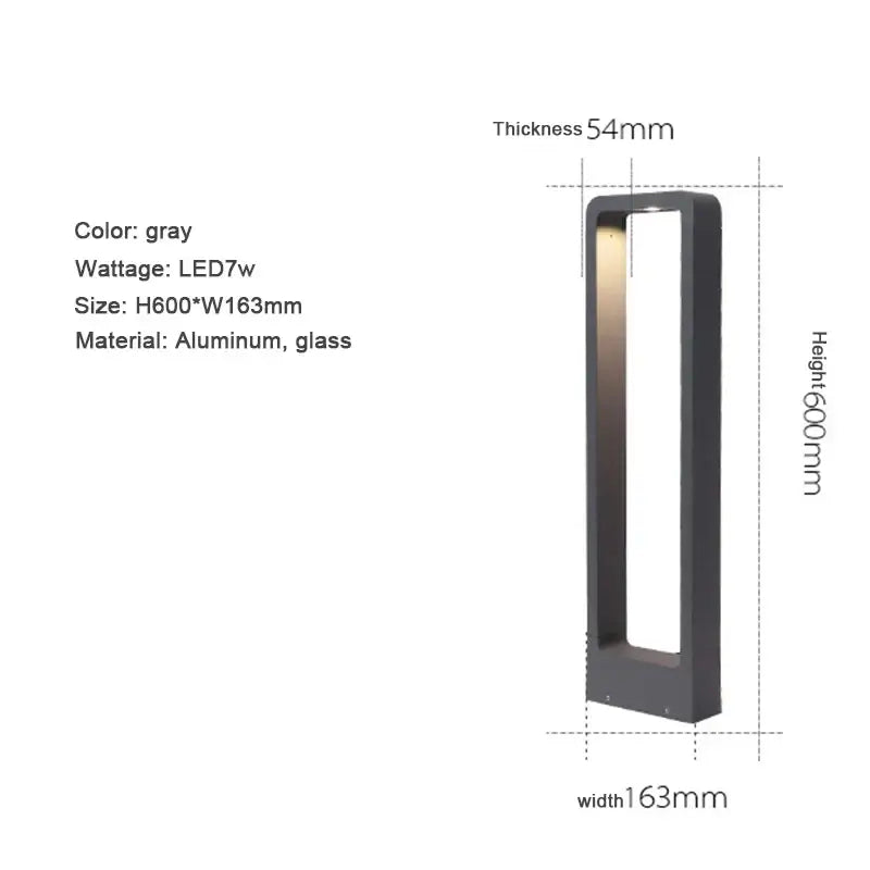 Black Aluminum Garden Bollard
