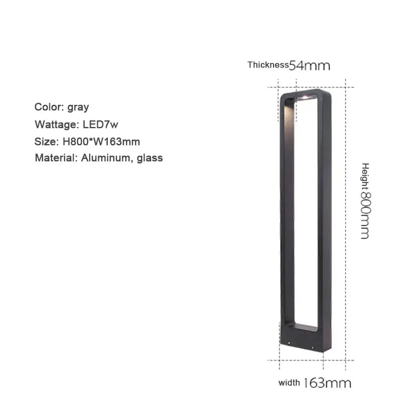 Black Aluminum Garden Bollard