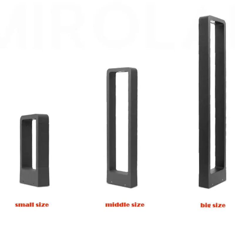Black Aluminum Garden Bollard