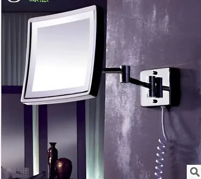 Silver Square LED Mirror