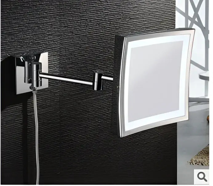 Silver Square LED Mirror