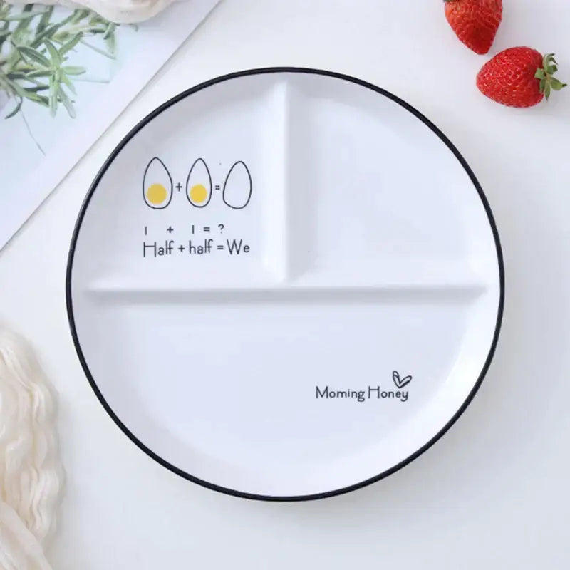 Ceramic Round Grid Plate